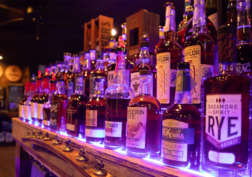 Haskins Hideout Bourbon Bar Selection